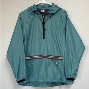 Vintage 1990s Nike aqua teal anorak windbreaker jacket